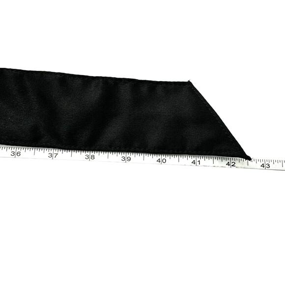 SHIH SHIH Stephanie Lin Black Satin Sequin Silver Metal‎ O-ring Tie Belt 40\